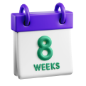 8 weeks calendar icon